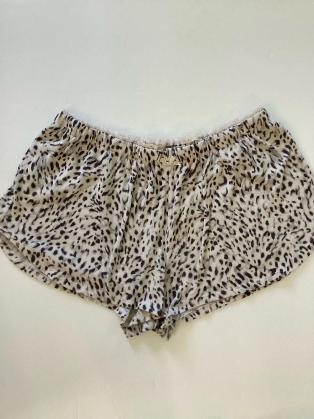 Marilyn Monroe Light Gray & Black Animal Print Sleep  Shorts Size Large